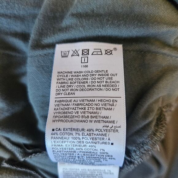 Athleta Pant Womens 2X Green Pull On High Rise Wide Leg Crop Elastic Waist Comfy - Picture 5 of 13